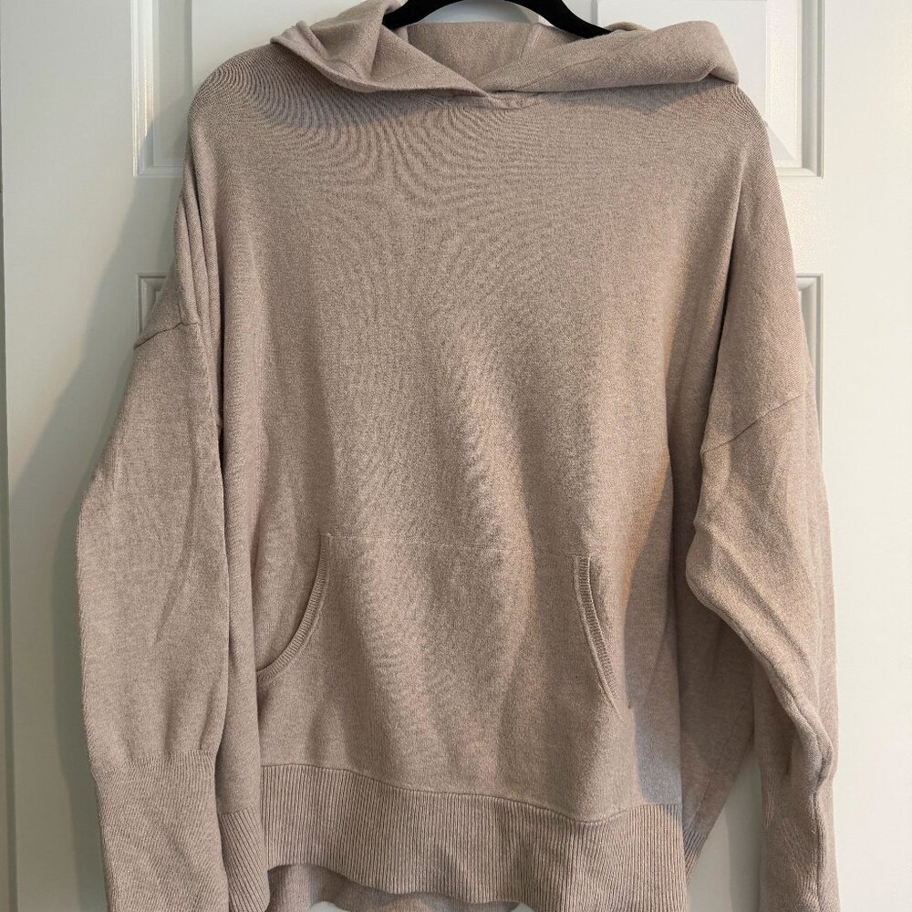 Nuuds Women's Luxe Knit Oversized Hoodie – XL – Tan / Neutral